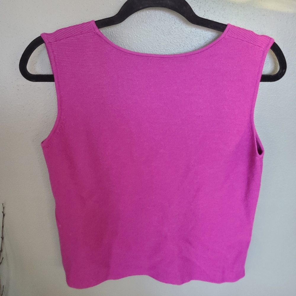 Eileen Fisher Merino Crew Neck Shell, Size Medium - Picture 5 of 5